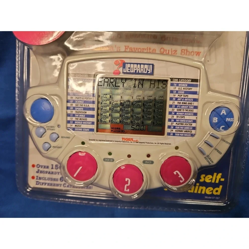 Vintage 1999 Tiger Electronic JEOPARDY Hand-Held Game Deluxe Edition NEW Sealed